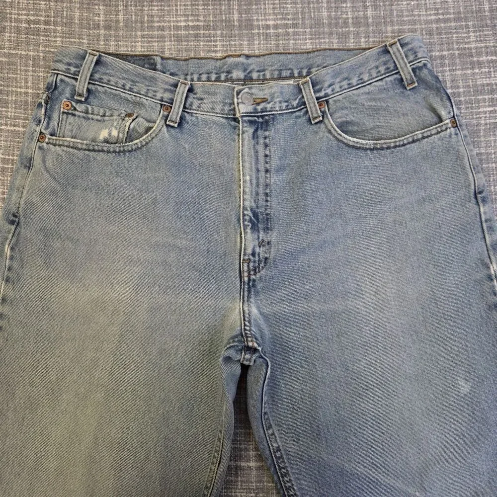 Levi's 550 Jeans Relaxed Fit Straight/Taper Distressed Men's 38X32 (act. 37X32)
